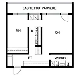 アパート Scandinavian 2-rooms Center *