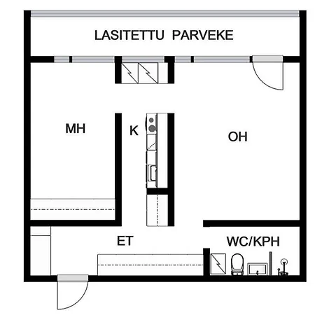 Apartment Scandinavian 2-rooms Center *