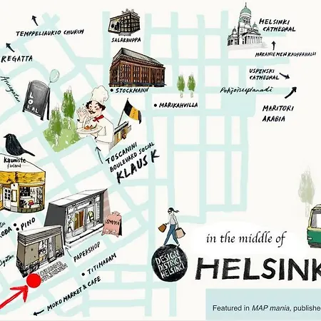 Appartement Scandinavian 2-rooms Center Helsinki